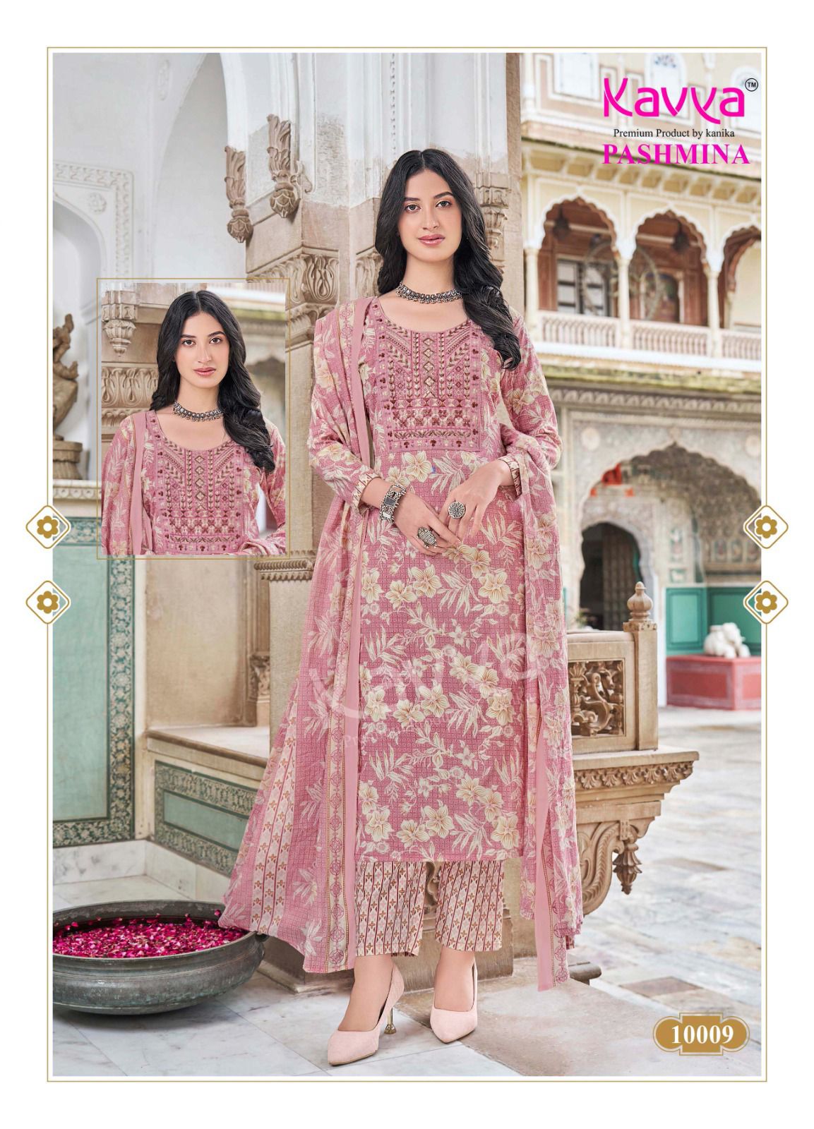 Pashmina Vol 10 By Kavya Cotton Kurti Pant With Dupatta Collection
